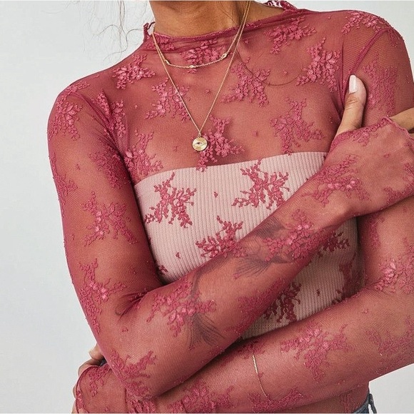 Free People Tops - Free People Lady Lux Lace Layering Top
